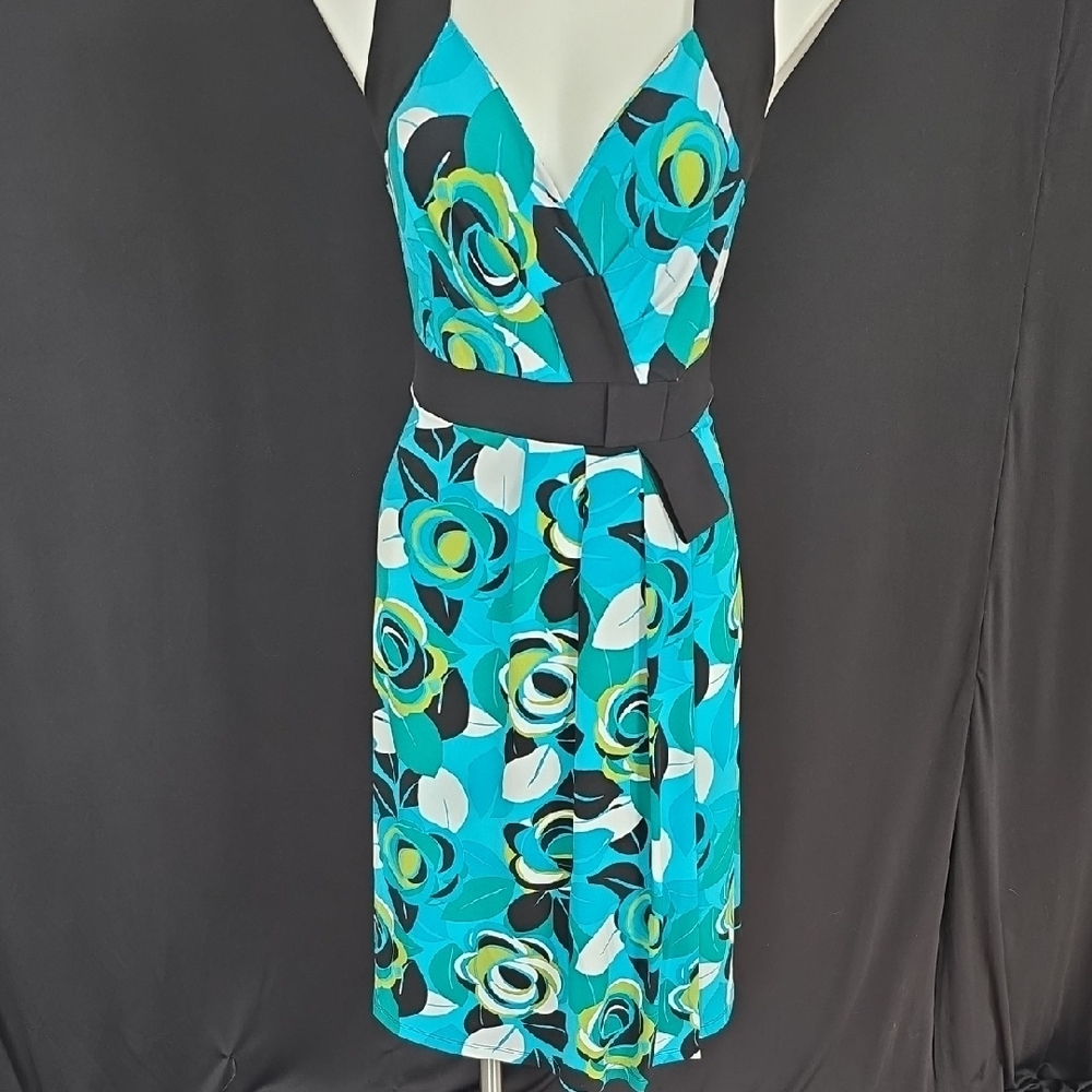 East 5th Backless Dress in Vibrant Blue and Black